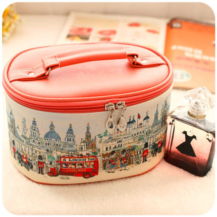 韩国卡通大容量化妆包 可爱化妆品收纳包袋式手拿包 防水化妆箱女