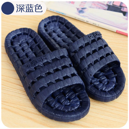 韩国漏水防滑情侣浴室凉拖鞋 家居夏季男女塑料 居家木地板软底鞋