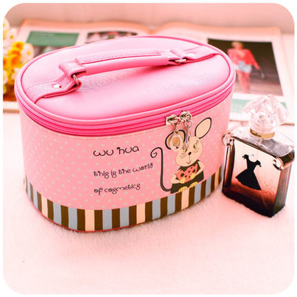 韩国卡通大容量化妆包 可爱化妆品收纳包袋式手拿包 防水化妆箱女
