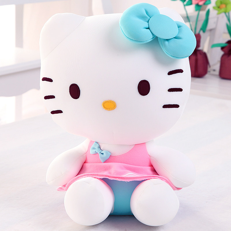 正版hellokitty公仔可爱kt猫咪泡沫粒子玩偶新年礼品生日礼物女生