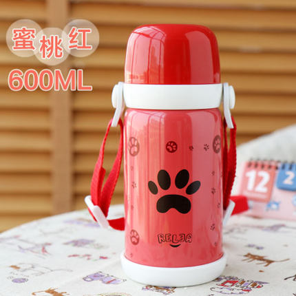 物生物儿童男女士不锈钢可爱保温壶 户外学生便携创意杯运动水壶