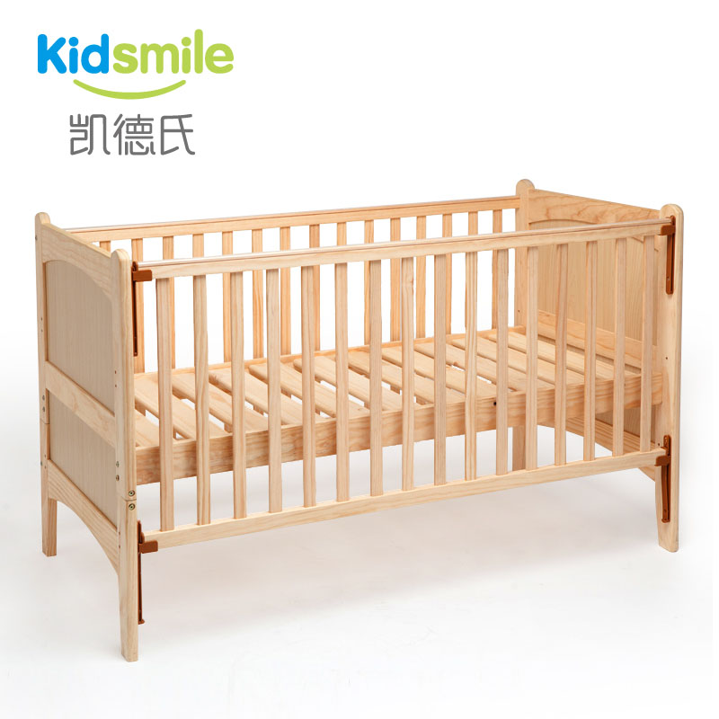 凯德氏 婴儿床 童床实木无漆 宝宝床 多功能bb床 松木摇篮游戏床