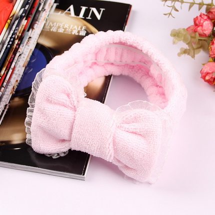每时美家 韩国面膜化妆洗脸束发带 可爱蝴蝶结洗脸头带发箍包头