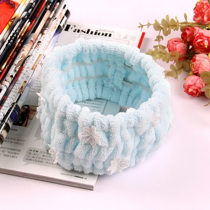 每时美家  韩版束发带可爱洗脸化妆发箍包头巾 运动头带美容巾