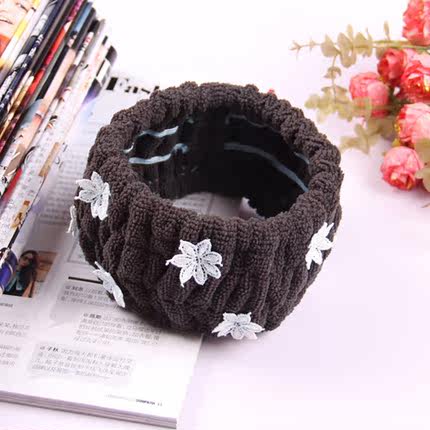 每时美家  韩版束发带可爱洗脸化妆发箍包头巾 运动头带美容巾