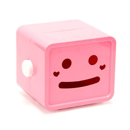 每时美家 欧式创意可爱笑脸纸巾盒 家用厕所卫生间车载卷纸纸巾盒