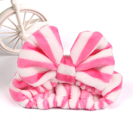 每时美家 韩版超柔多多同款头带发箍 大蝴蝶结化妆洗脸面膜束发带