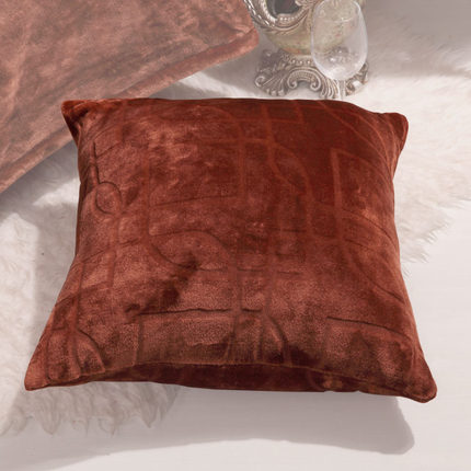 合雨珊瑚绒靠垫抱枕套超柔办公室创意午睡靠枕法兰绒腰枕1个正品