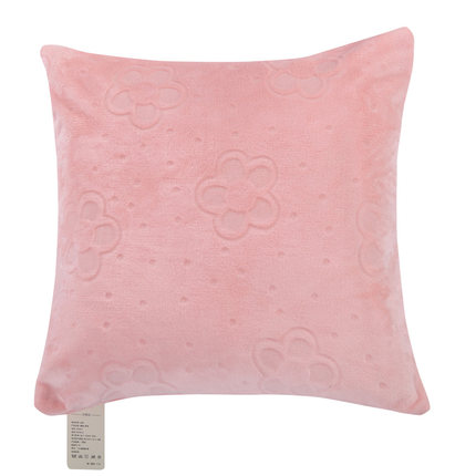 合雨珊瑚绒靠垫抱枕套超柔办公室创意午睡靠枕法兰绒腰枕1个正品