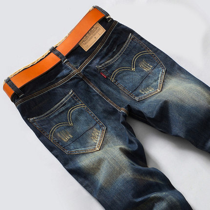 USIGSX春夏款男装牛仔裤 男士直筒韩版潮男修身长裤子特价