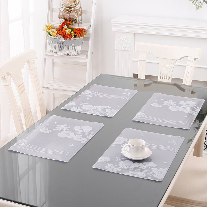 竹月阁加厚软质玻璃餐垫 隔热垫 30*45CM 1个装