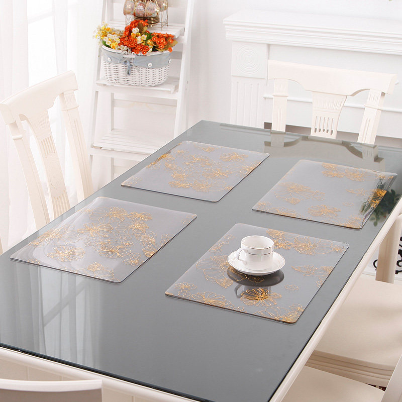 竹月阁加厚软质玻璃餐垫 隔热垫 30*45CM 1个装