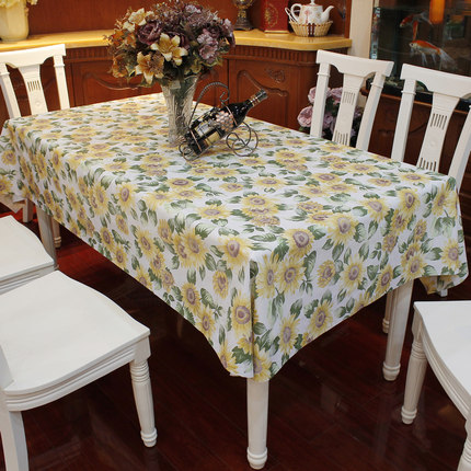 欧式田园桌布防水免洗塑料布艺餐桌布PVC台布防油桌垫