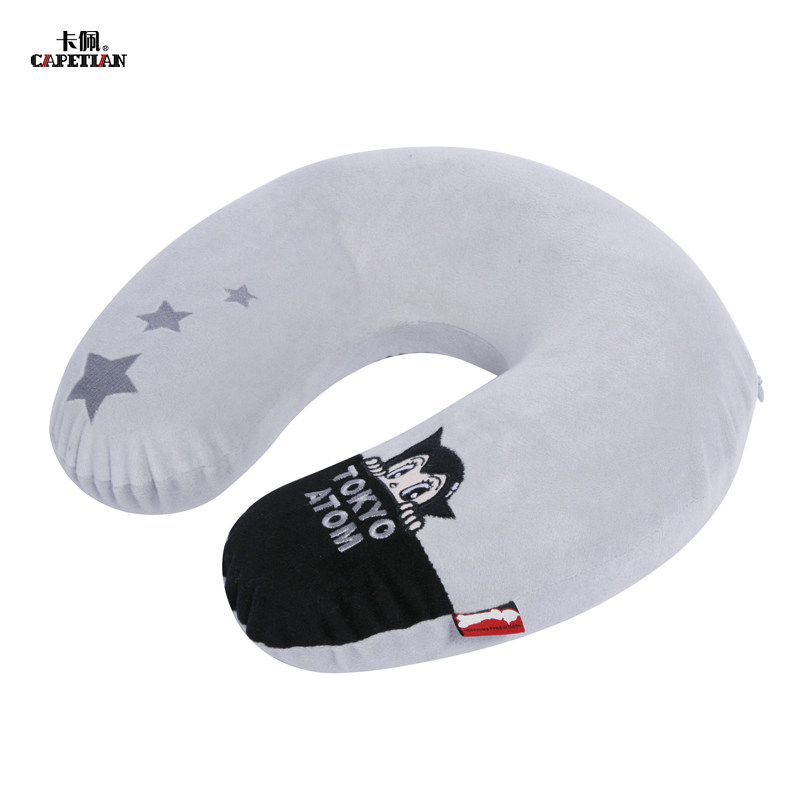 阿童木 超纤绒慢回弹记忆棉车载U型枕 汽车用护颈枕 卡通午休头枕