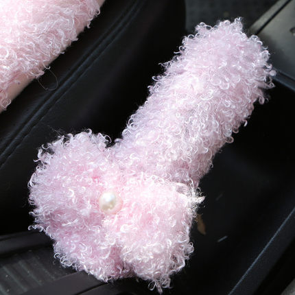 美美熊 可爱卡通毛绒汽车手刹套 车用刹车把套 冬季保暖手把套