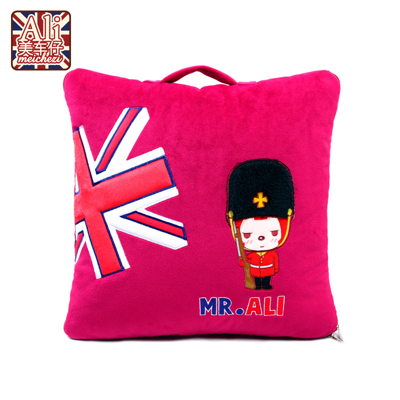 阿狸汽车两用空调被抱枕 大号夏季办公靠垫被子 卡通可爱车用靠枕