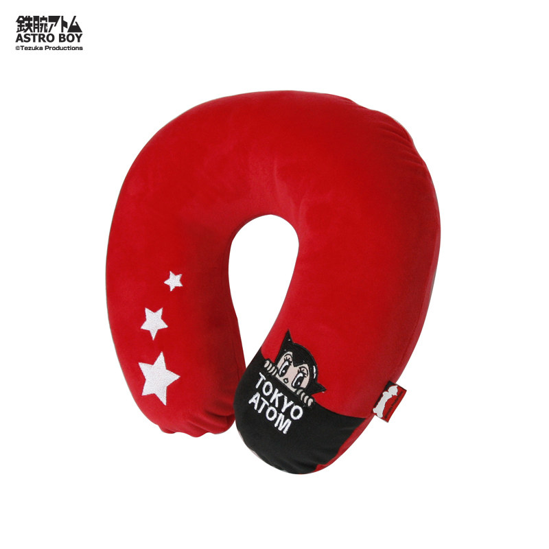 阿童木 超纤绒慢回弹记忆棉车载U型枕 汽车用护颈枕 卡通午休头枕