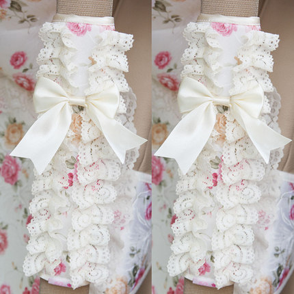 奥特莱芙花汀公主汽车用安全带套 可爱韩国蕾丝夏季护肩套 一对装