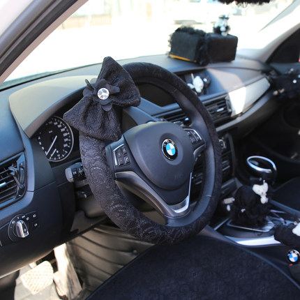 美美熊汽车方向盘套可爱车把套四季通用汽车内饰福克斯科鲁兹大众