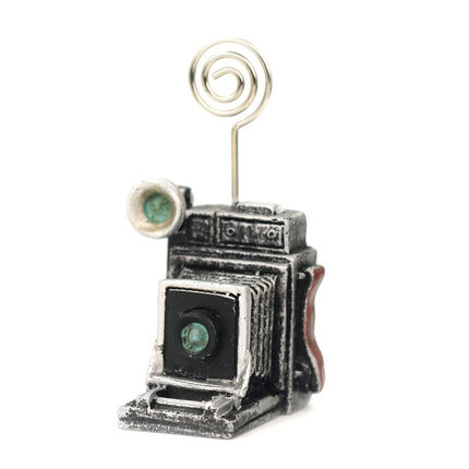 如果 创意zakka树脂复古工艺品办公桌柜台留言夹名片夹礼品摆件