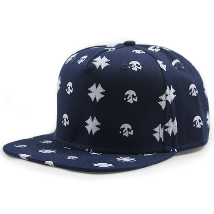 择信朋克风骷髅头十字架嘻哈星空平沿帽hip hop男女士街舞棒球帽