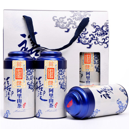 标题优化:3罐装 台湾阿里山茶 台湾阿里山高山乌龙茶 高档茶叶礼盒装 年货