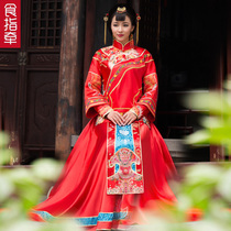 复古 高档中式结婚礼服古装喜服秀禾服新娘礼服唐装秀和服红色龙凤褂
