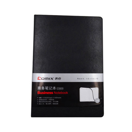 齐心C5809 PU革商务记事本 18K 114页 日记本 笔记本 皮面本