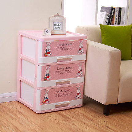 Shunmei Pink Rabbit Creative Children Drawer Storage Cabinets Shunmei Pink Rabbit Creative Children Drawer Storage Cabinets Lockers Multilayer Plastic Toys Baby Wardrobe Cabinet
