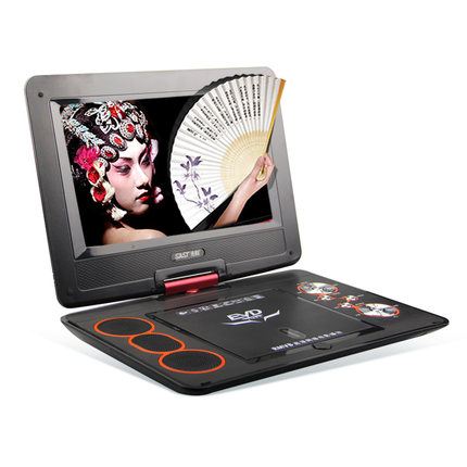 标题优化:SAST/先科 K-1068移动DVD14寸便携式evd影碟机高清带电视播放器3
