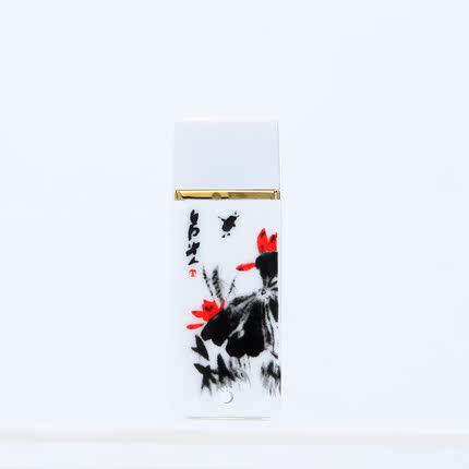 Chinese wind business gifts porcelain / ceramic ink printed corporate LOGO U disk USB custom packaging
