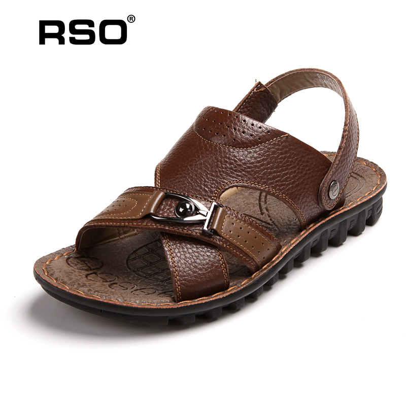 Sandales sandales RSO hommes en cuir authentique version corÃ©enne ...