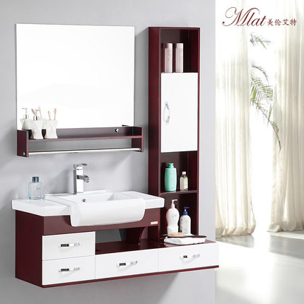 Mlat/美伦艾特 120 卫浴洗脸盆柜组合卫生间橡木洗手盆浴室柜