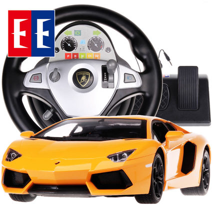 lamborghini remote control car with steering wheel and pedal