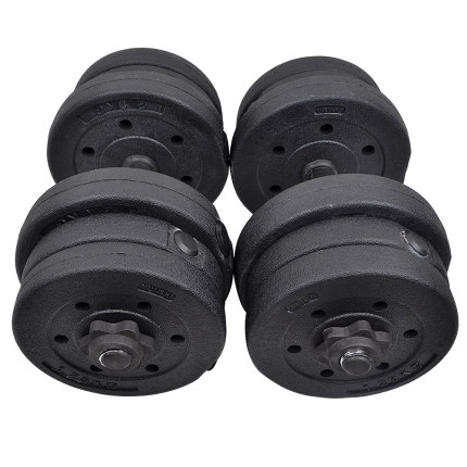 Marino dumbbell barbell combination package shipping 1.2 m curved bar barbell weightlifting barbell holes 50KG
